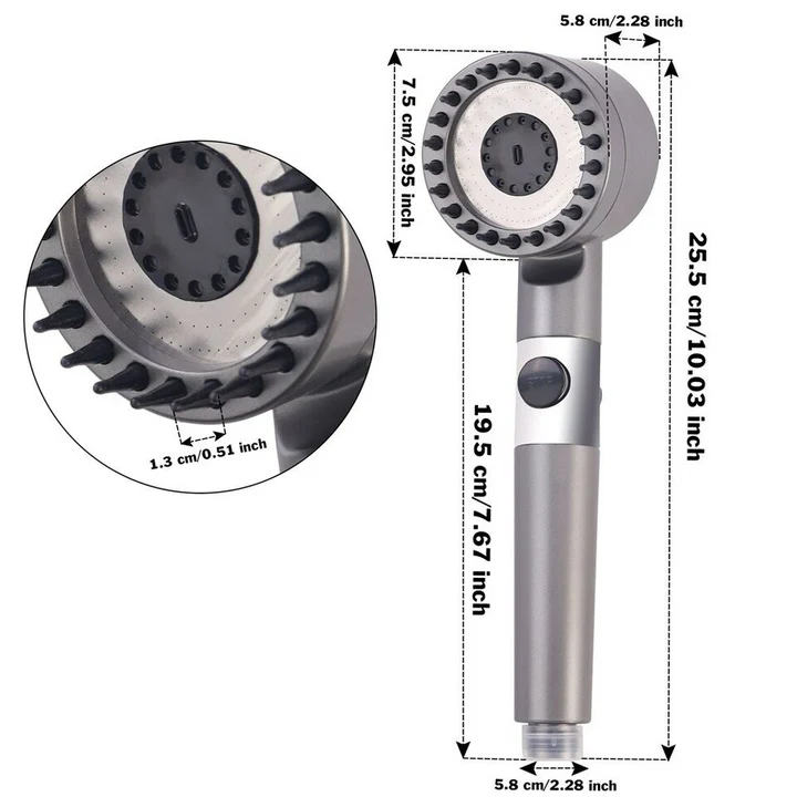 Shower head - PowerSpray - increased pressure - Spa experience