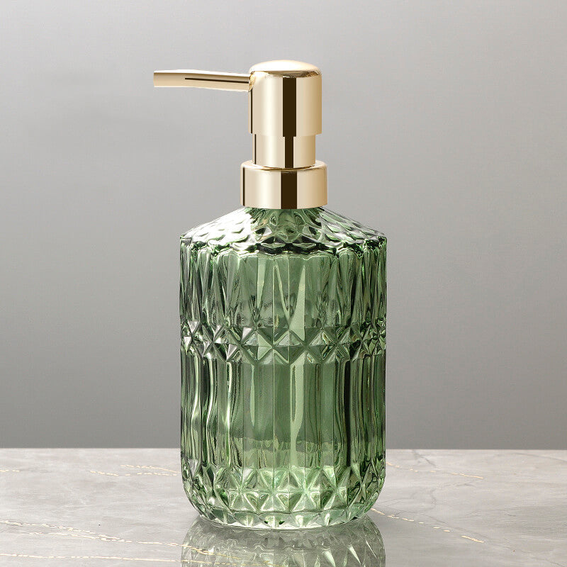 Diamond Pattern Glass Soap
Dispenser