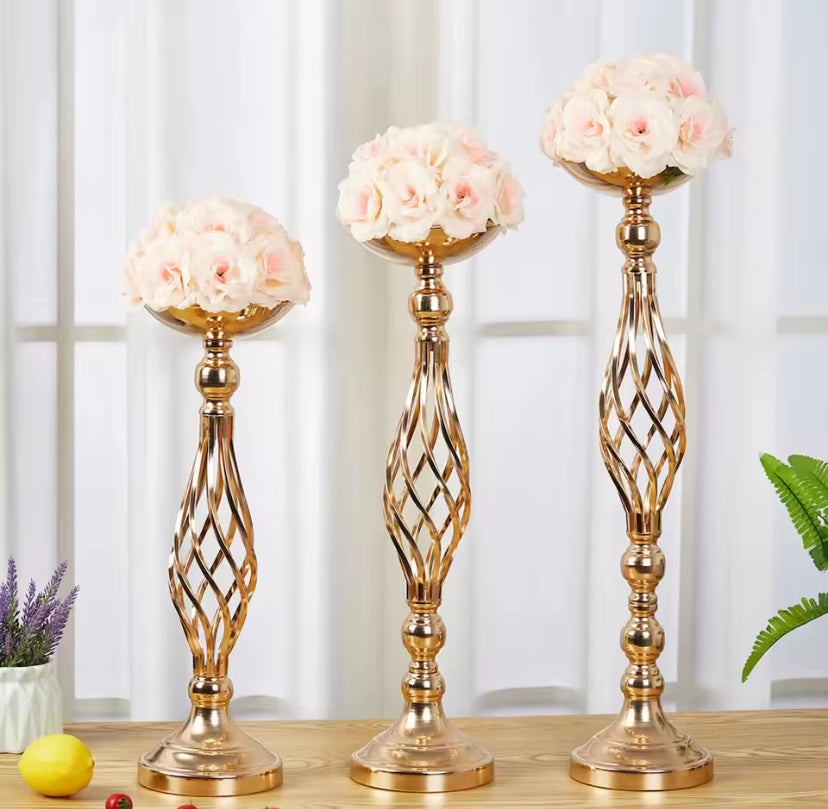 Home Table Candle Holder Arrangement Gold Iron Vase Twisted Path Candle Holder Wedding Flower Wedding Props Home Furnishings