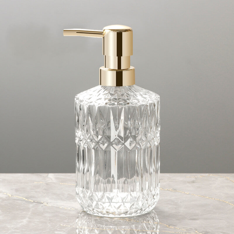 Diamond Pattern Glass Soap
Dispenser