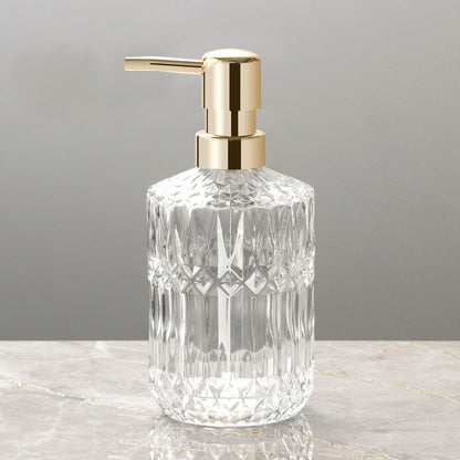 Diamond Pattern Glass Soap
Dispenser