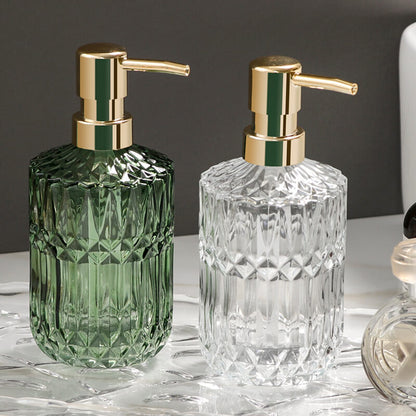 Diamond Pattern Glass Soap
Dispenser