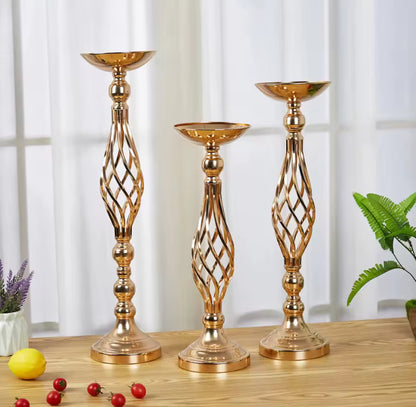 Home Table Candle Holder Arrangement Gold Iron Vase Twisted Path Candle Holder Wedding Flower Wedding Props Home Furnishings