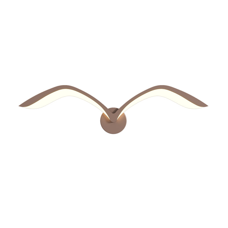 Nordic Modern Seagull Wall Lamps LED White Brown Iron Acrylic Wall Light for Living Room Indoor TV Wall Background Wall Lighting