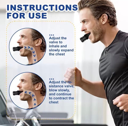 Breathing Trainer Lung Flexer Durable Fitness Exerciser Increases Lung Capacity Breath Adjustable Levels Respiratory Deep Breath