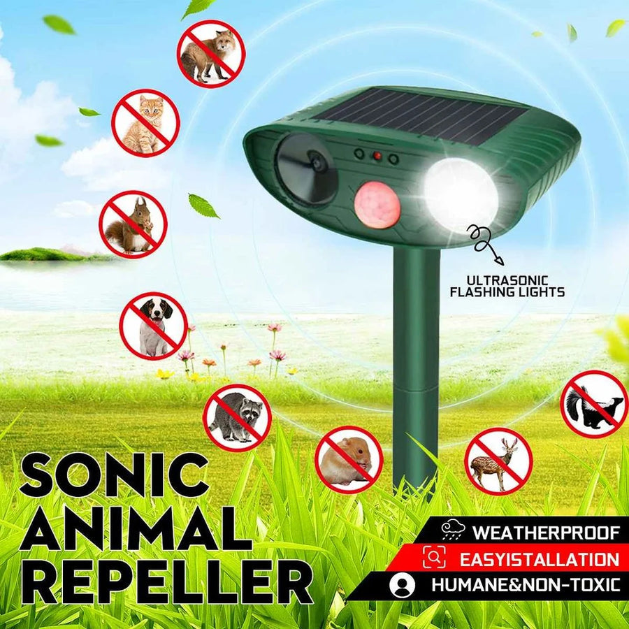Ultrasonic Chipmunk Repeller -
Solar Powered - Get Rid of Chipmunks in 48 Hours