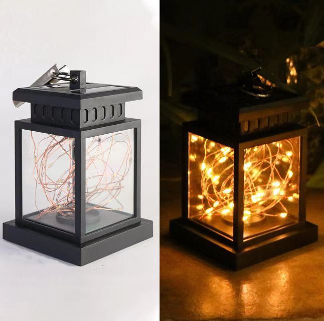 HOMEFISH Solar LED Outdoor Floor Lanterns Focus Panel Candle Lights Hanging Decor for Garden Balcony Terraza Birds Decoration