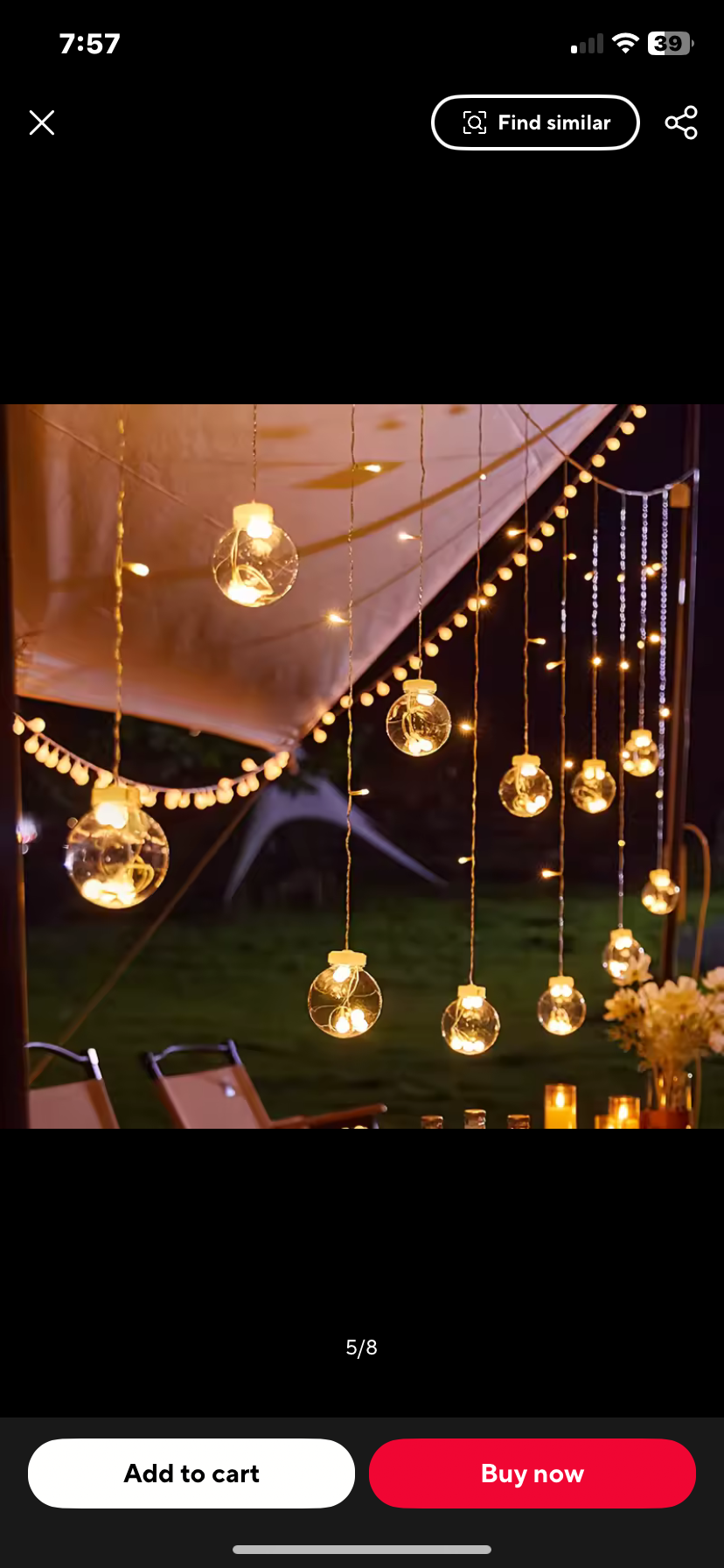 Solar Curtain Light 12 Dorps Solar Fence String Lights Remote Dimmable Twinkle Globe Fairy Light for Garden Yard Porch Christmas