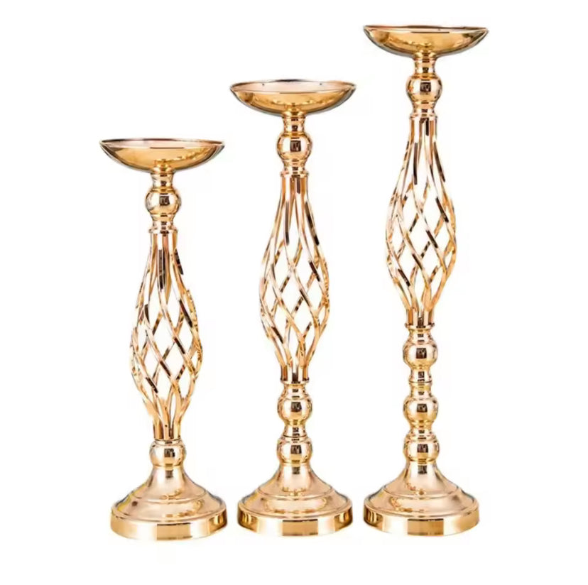 Home Table Candle Holder Arrangement Gold Iron Vase Twisted Path Candle Holder Wedding Flower Wedding Props Home Furnishings