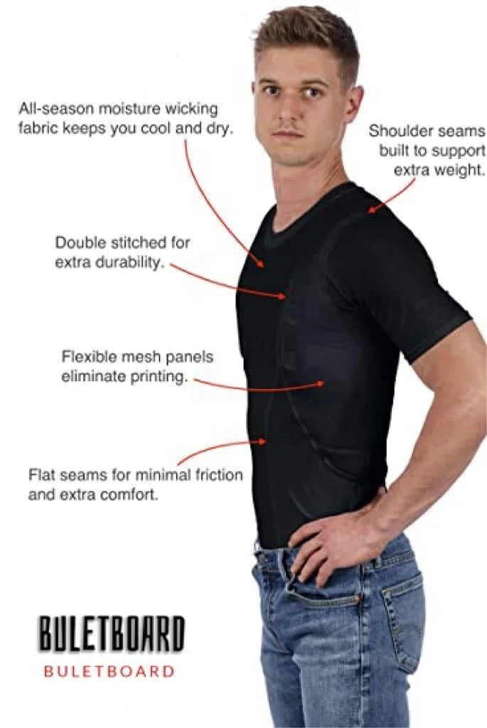 Men/women's Concealed Leather
Holster T-shirt