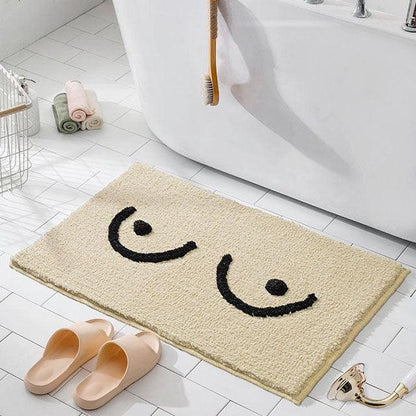 Bath mat with tits