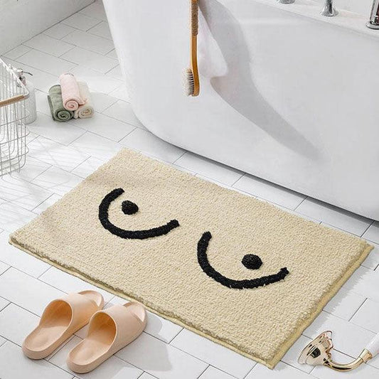 Bath mat with tits