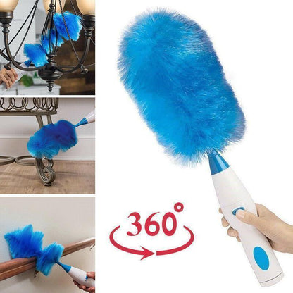 360° rotating electric spin duster motorized dust cloth with 2