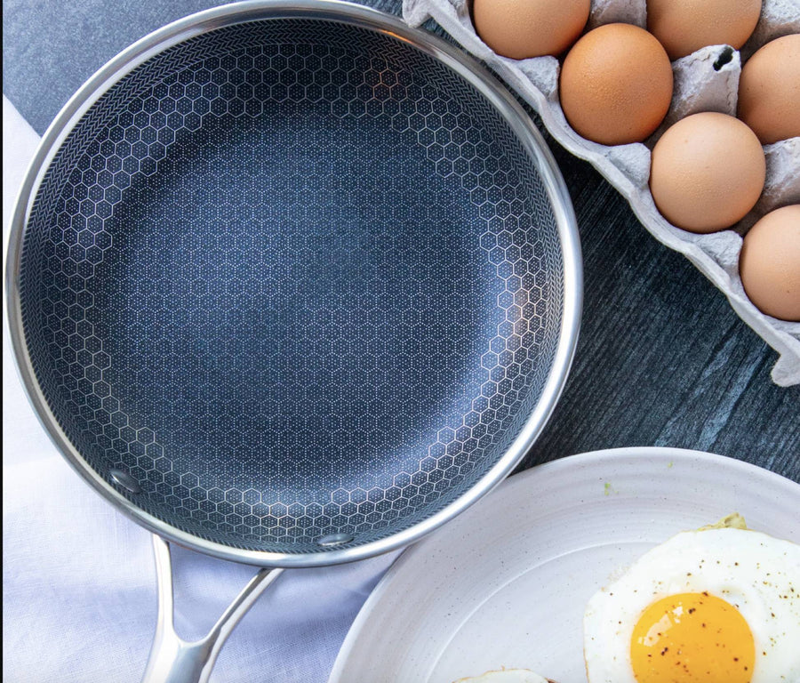 Premium Stainless Steel Frying Pan with Non-Stick Pixel Technology - Perfect for Healthy Frying