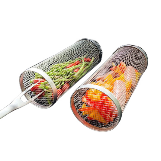 Stainless Steel Rolling BBQ Grill
Basket