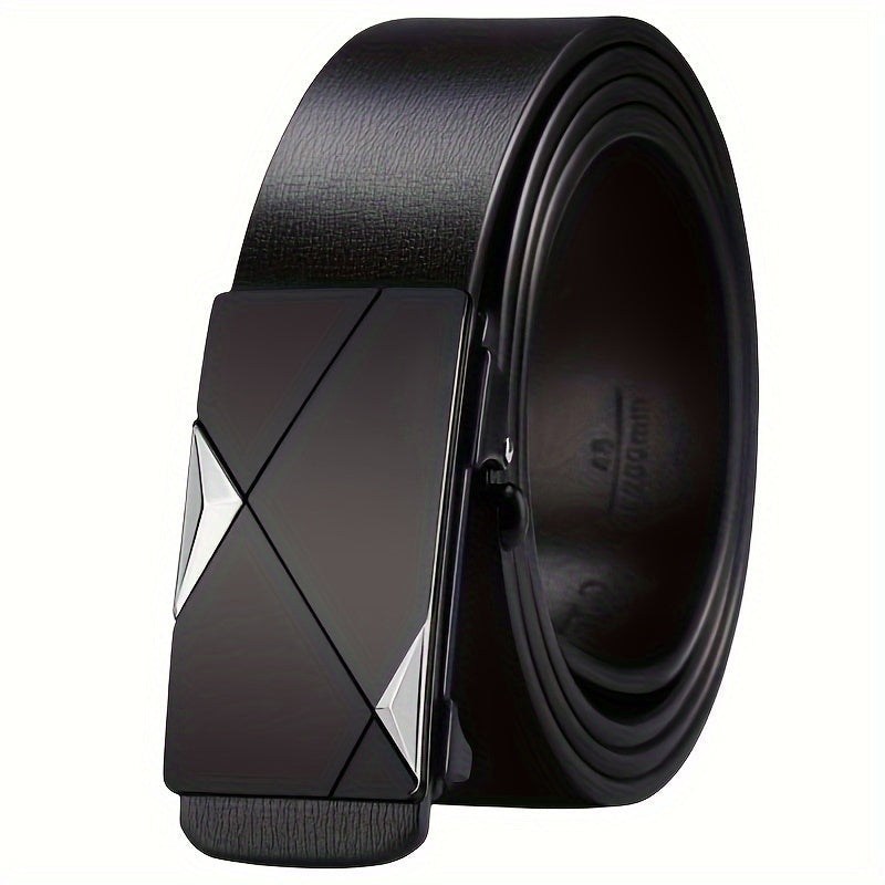 Men's Genuine Leather Belt with Automatic Buckle - Classic Adjustable
Cowhide Waist Belt
