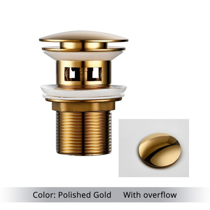 Polished Brass Bathroom Sink
Drains