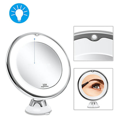 Cosmetic mirror with lighting - LED makeup mirror with magnification function