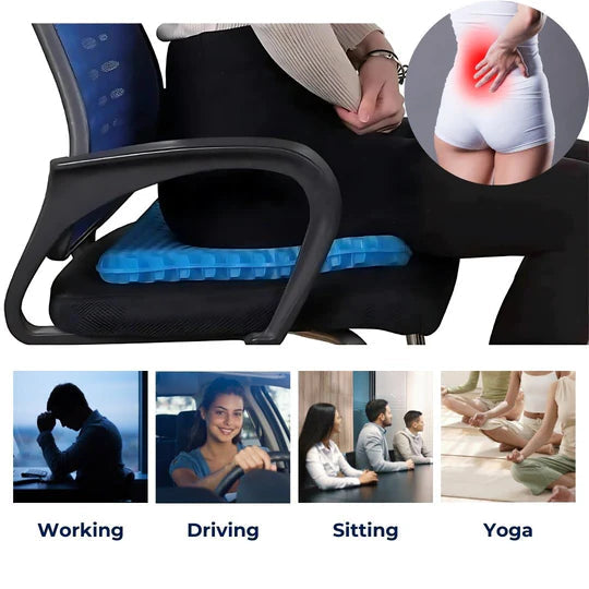 Orthopedic Gel Seat Cushion |
Pressure Relief - Tailbone Pain - Lower Back Support - For Office
Chair - Car - Wheelchair Use