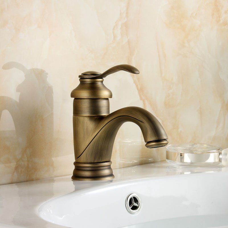 Antique Brass Tap Bathroom
Fixtures Faucet Sink Mixer Tap