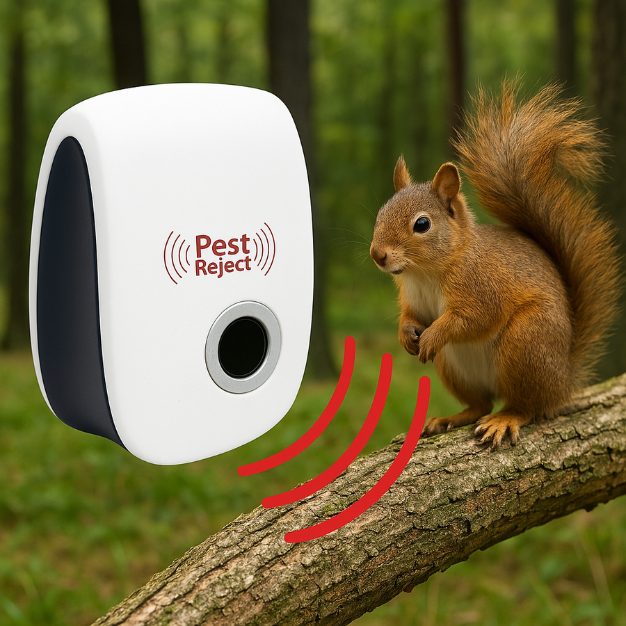 Ultrasonic Squirrel Repeller
Device - Effective Pest Control to Deter Squirrels in 48 Hours for Gardens & Yards