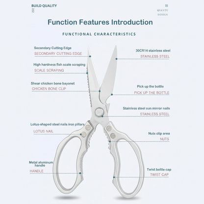 Japanese Stainless Steel Ultimate Task Kitchen Scissors