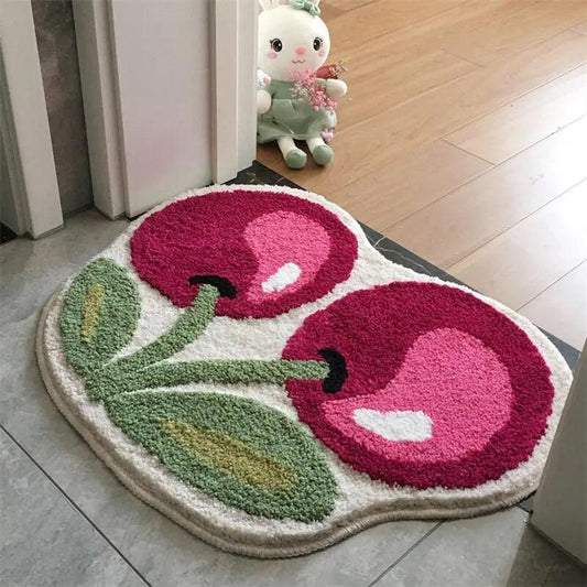 BowLift Cherry tufted bath mat