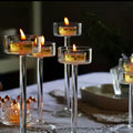 Glass Candle Holders Set Tealight Candle Holder Home Decor Wedding Table Centerpieces Crystal Holder Dinner table setting