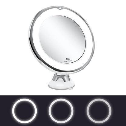 Cosmetic mirror with lighting - LED makeup mirror with magnification function