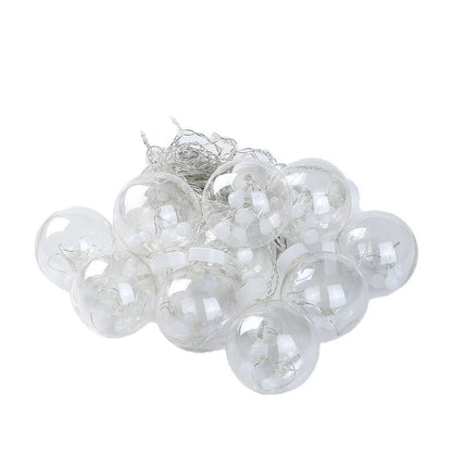 Solar Curtain Light 12 Dorps Solar Fence String Lights Remote Dimmable Twinkle Globe Fairy Light for Garden Yard Porch Christmas