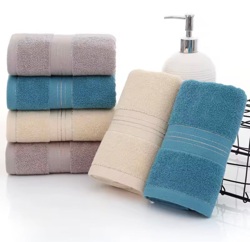 Thickened Cotton Towel With Strong Water Absorption Universal Towel For Adults And Children Solid ColorSkin Friendly Towel