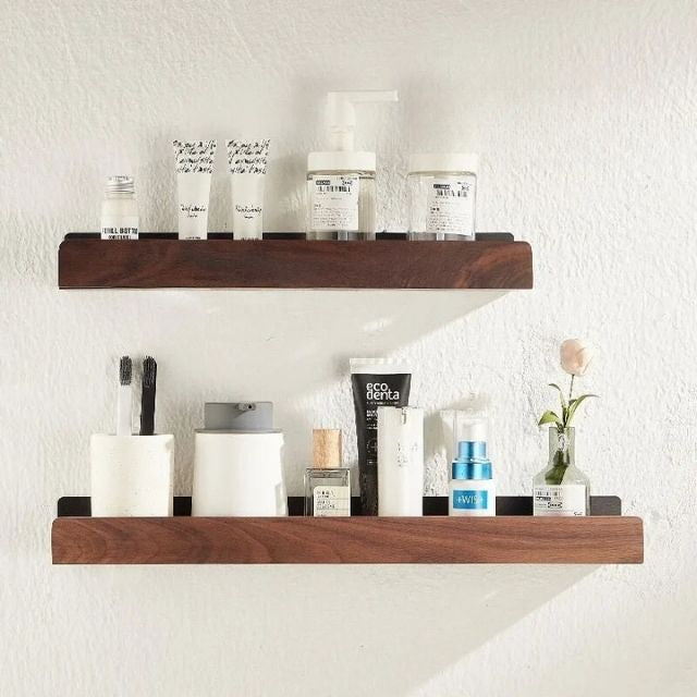 Solid Wood Bathroom Organizer
Shelves Without Drilling