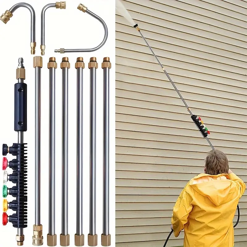 4000 PSI Telescoping High
Pressure Washer Wand Set for Gutter & Roof Drainage & Walls
Cleaning