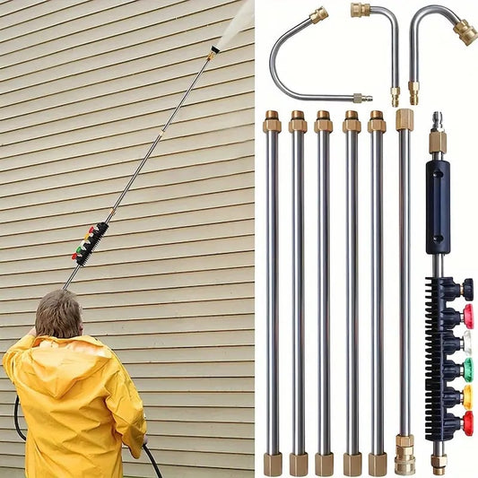 4000 PSI Telescoping High
Pressure Washer Wand Set for Gutter & Roof Drainage & Walls
Cleaning