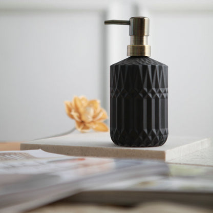 Diamond Pattern Glass Soap
Dispenser