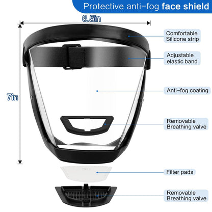 Super Protective Anti-fog Face
Shield