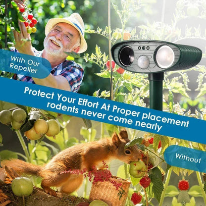 Ultrasonic Chipmunk Repeller -
Solar Powered - Get Rid of Chipmunks in 48 Hours