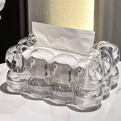 LumiScape Tissue Box - Sculptural Acrylic Design for Modern Elegance