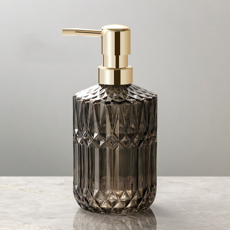 Diamond Pattern Glass Soap
Dispenser