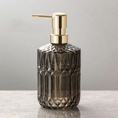 Diamond Pattern Glass Soap
Dispenser