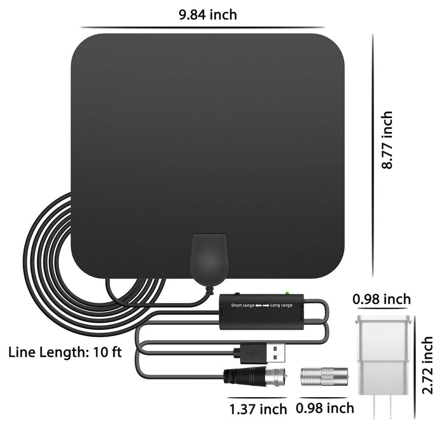 300 Miles Indoor Digital Amplified
HDTV Antenna W/ Signal