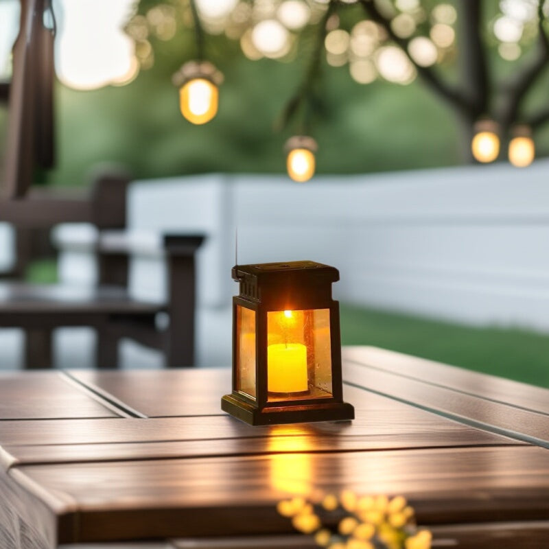 Solar Palace Lantern Hanging Candle Lamp Outdoor Solar Lights Decor Item for Lawn Landscape Patio Floor Yard Garden Atmospheric