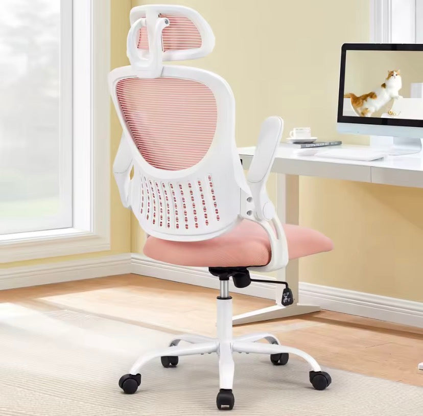 JHK Mesh Ergonomic Office Computer Desk Chair Flip-up Arms Adjustable Headrests Comfortable Lumbar Support For Home Office Gaming Chair