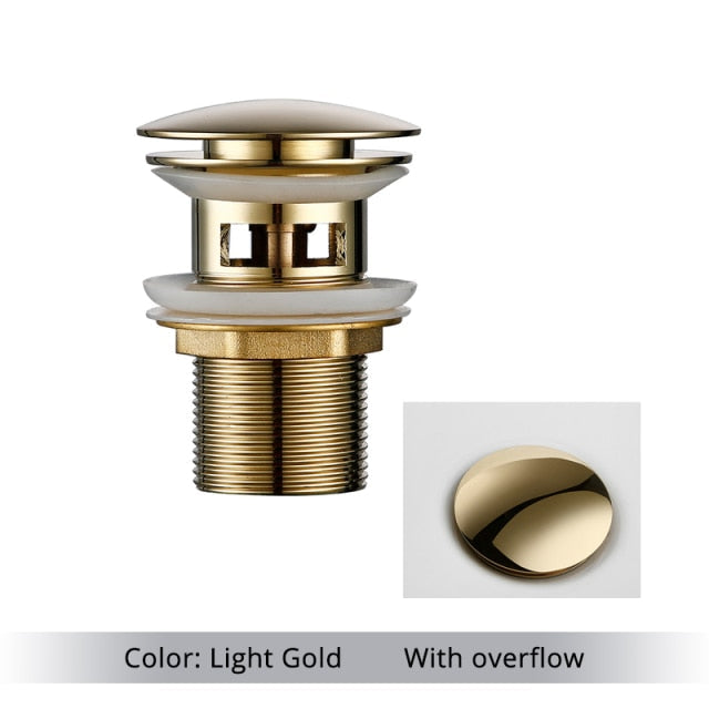 Polished Brass Bathroom Sink
Drains