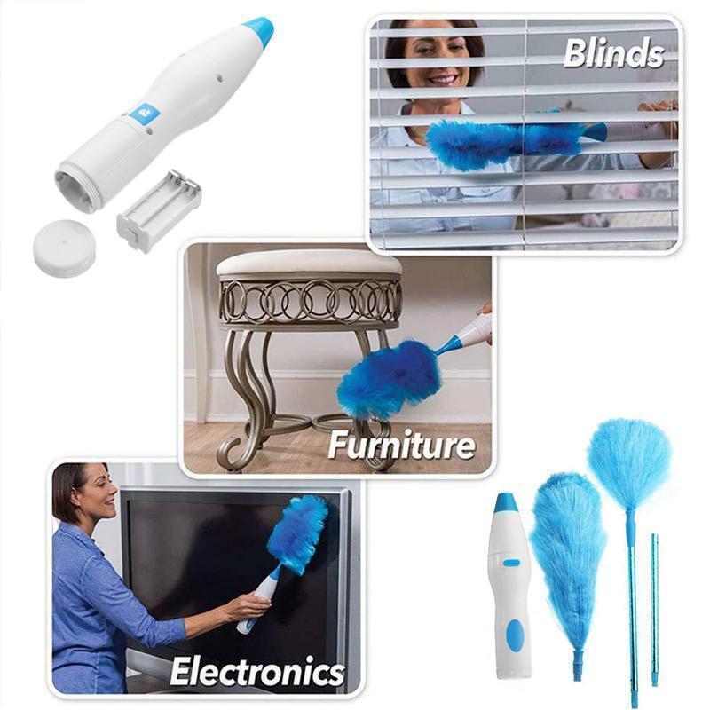 360° rotating electric spin duster motorized dust cloth with 2