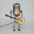 Vintage Metal Microphone Robot
With Guitar Lamp