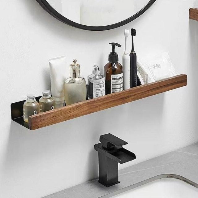Solid Wood Bathroom Organizer
Shelves Without Drilling