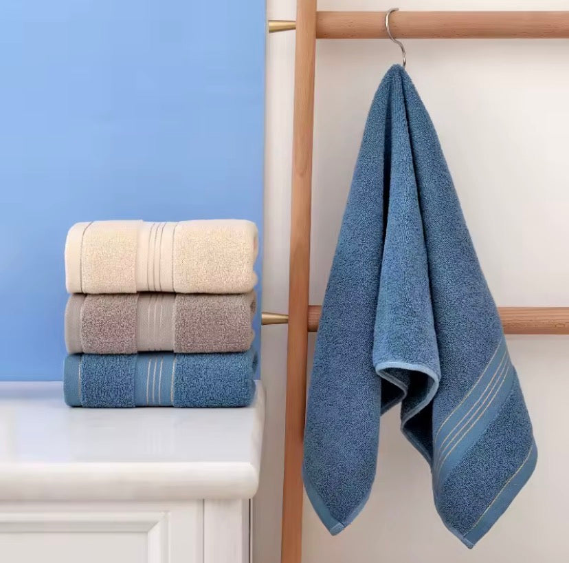 Thickened Cotton Towel With Strong Water Absorption Universal Towel For Adults And Children Solid ColorSkin Friendly Towel