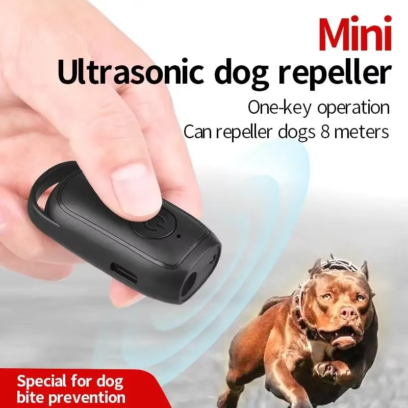 Ultrasonic Mini Dog Repeller and Anti-Barking Training Device with LED
Light