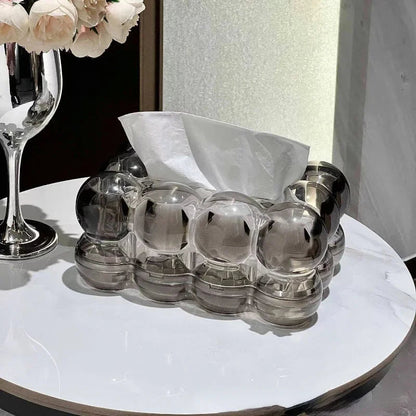 LumiScape Tissue Box - Sculptural Acrylic Design for Modern Elegance